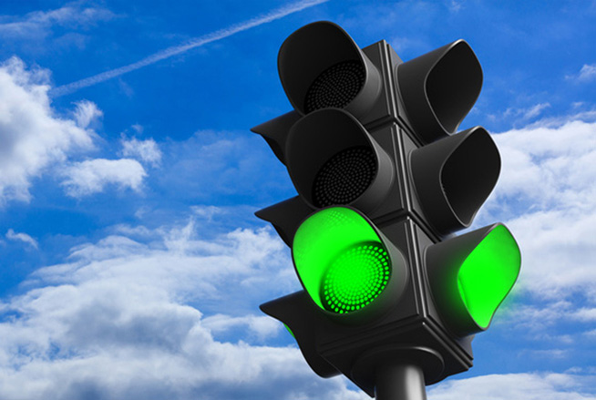 stoplicht dat op groen staat